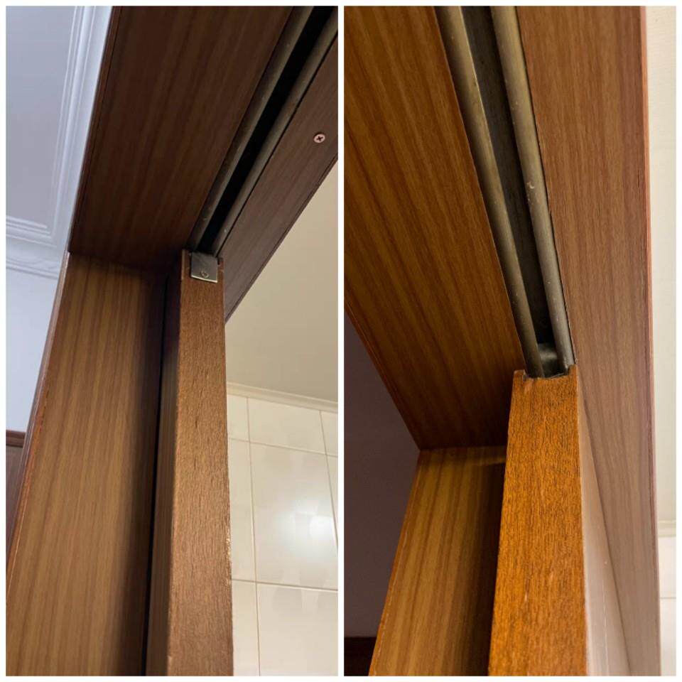 上海虹口区木头移门维修专业服务化妆室厨房衣柜木移门故障修理