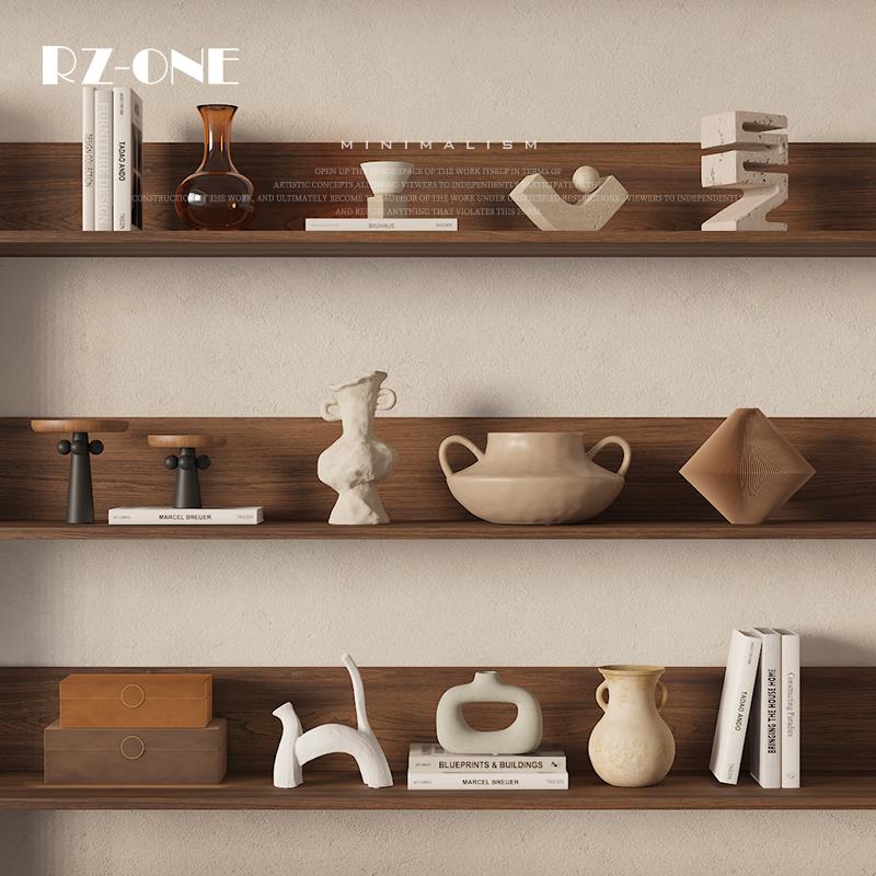 Rzone 高级感中古陶瓷软装饰品摆件侘寂风酒柜高档小众艺术品摆饰