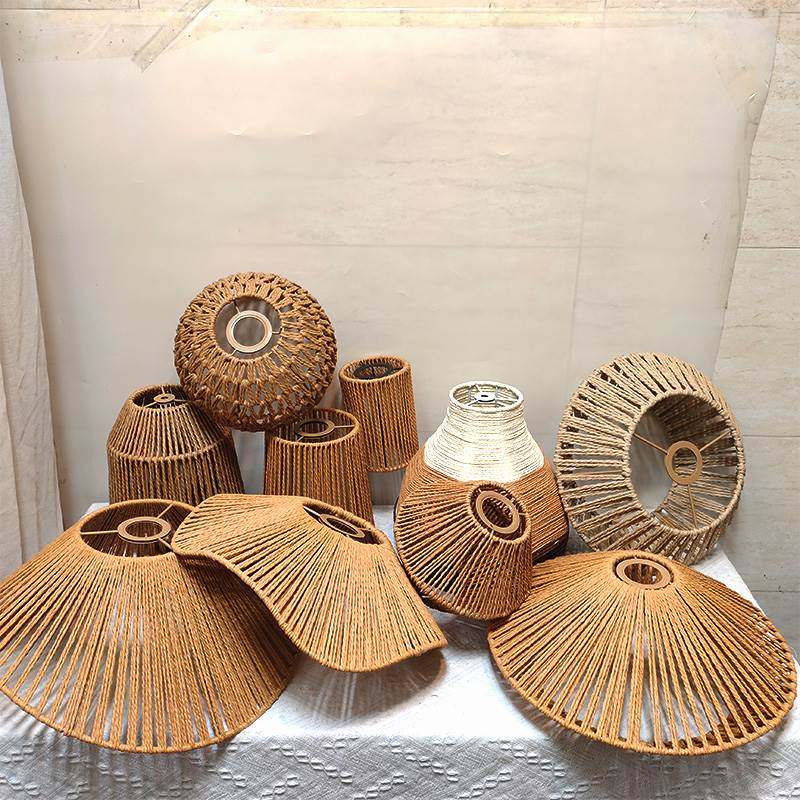 树枝灯罩藤编织覆古中日式手工灯罩外壳通用台灯吊灯走道灯具配件