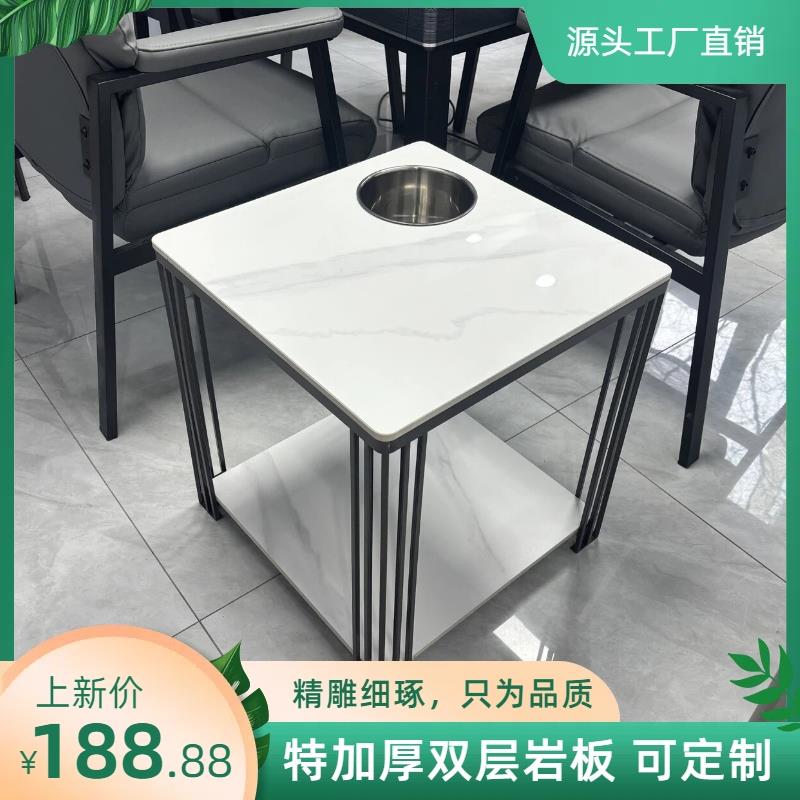 麻将桌茶几茶水架家居小边几高档岩板茶馆包间茶台棋牌室专用茶几