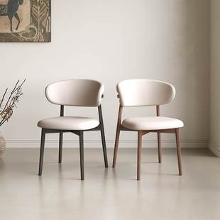 实木白蜡木餐桌怀抱餐椅简约餐椅餐桌椅子家用侘寂风椅子北欧书椅