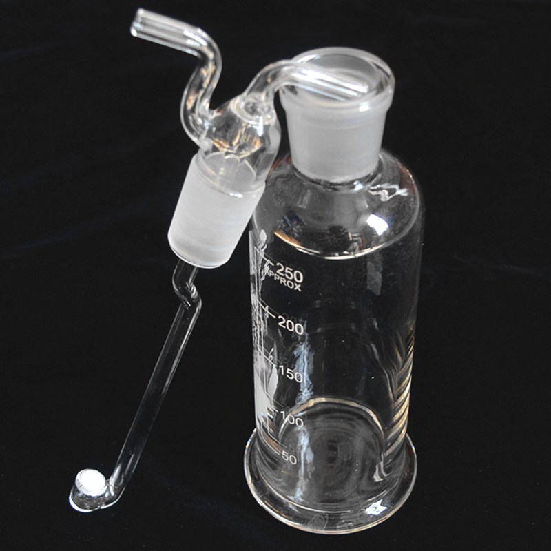 砂芯多孔洗气瓶G2砂芯玻璃板洗瓶250ml500ml1000ml实验室