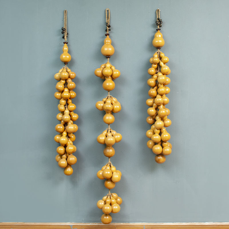 五福临门东南亚玄关装饰画真葫芦麻绳入户进门过道门厅客栈墙壁挂