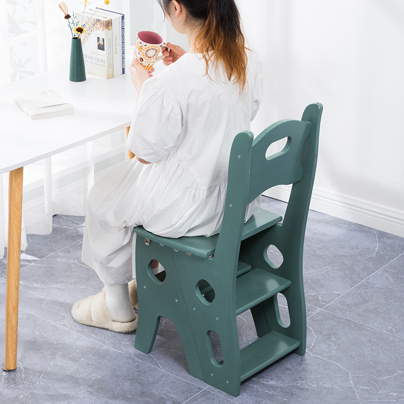 实木梯椅家用梯子椅子全实木折叠两用梯凳室内多功能登高踏板楼梯