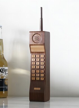 大哥大手道具桃实木复古怀旧老物件后后9年代经典