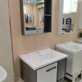 青岛浴室柜洗手盆铝柜吊柜配送安装 9厘洗浴室柜