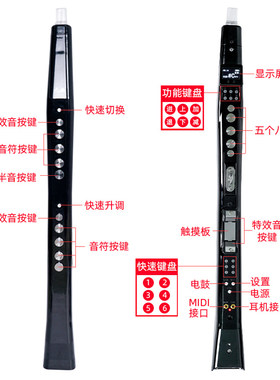 卓恩电吹管九幽电子吹管初学者萨斯笛子葫芦丝雅佳