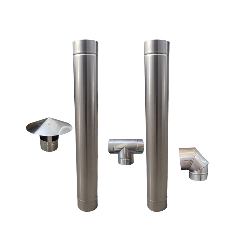 304不锈钢烟囱烟筒排烟管加厚家用取暖炉柴火灶油烟机烟囱筒管道