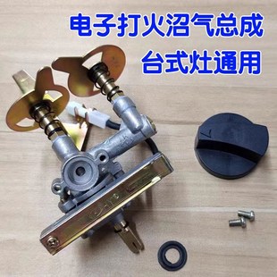 沼气灶炉头总成配件打火总成旋钮开关沼气灶开关沼气炉电子点火