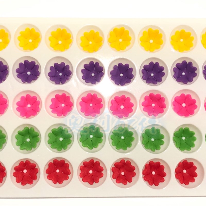 巧克力小花 翻糖花 蛋糕装饰品配件插件西点装饰翻糖双层小花立体