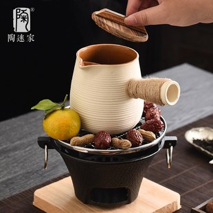 炭炉酒精炉家用冬天烤炉子 陶迷烤奶茶罐罐茶壶带盖围炉煮茶小套装