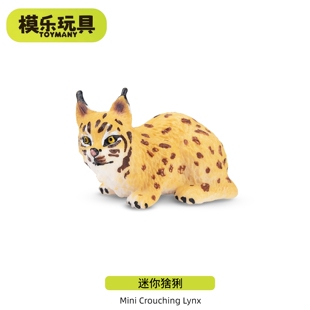 模乐玩具TOYMANY仿真迷你北极猞猁动物模型极地陆地森林儿童玩具