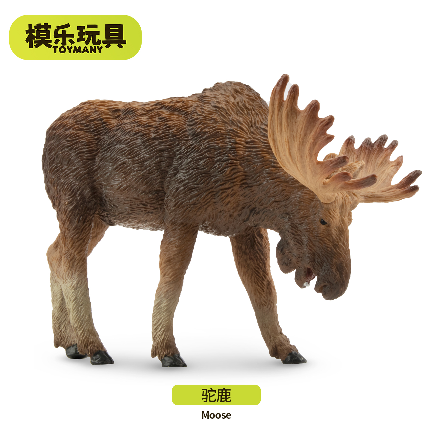 模乐玩具TOYMANY北美森林野生仿真动物模型玩具认知驼鹿