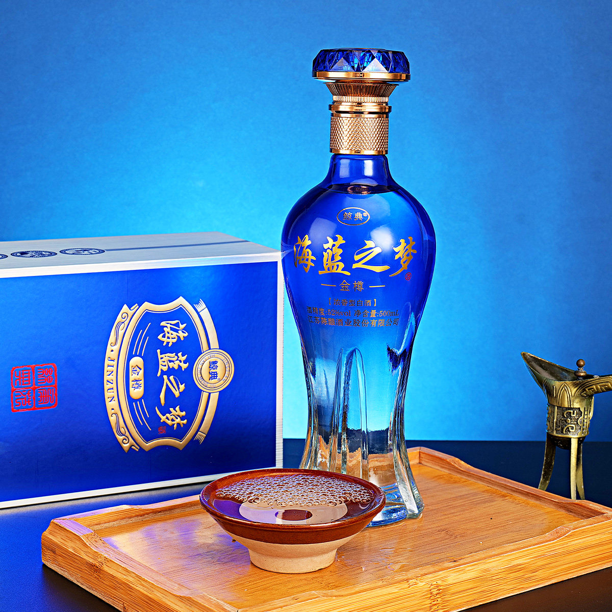 海蓝之梦浓香型52度年份基酒酒礼盒装整箱6瓶赠送礼袋节日送礼