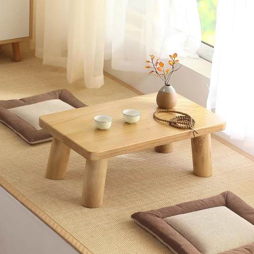 飘窗桌子小茶几实木炕桌日式简约榻榻米小茶桌阳台卧室飘窗矮桌子