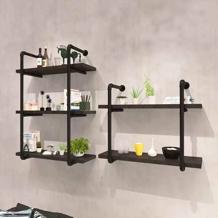 复古工业风墙上壁挂置物架家用厨房收纳架客厅铁艺水管书架,3C数码配件,USB灯,淘宝优惠券,粉丝福利购,淘宝优惠卷