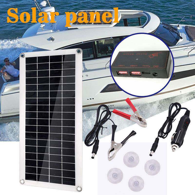 便携式轻薄柔性多晶硅20W带控制器光伏太阳能充电板太阳能充电器