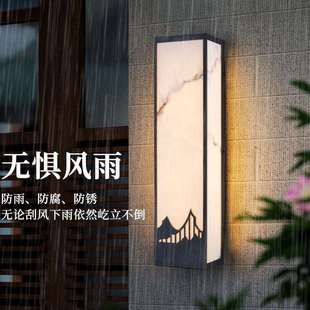 别墅户外壁灯新中式庭院不锈钢长条入户大门门楼防水门口农村露台