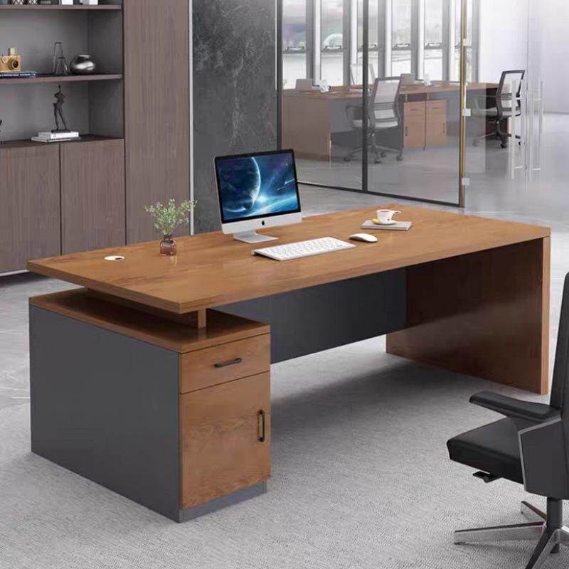 办公桌椅组合简约现代老板办公室家具单人电脑桌子家用员工位书桌