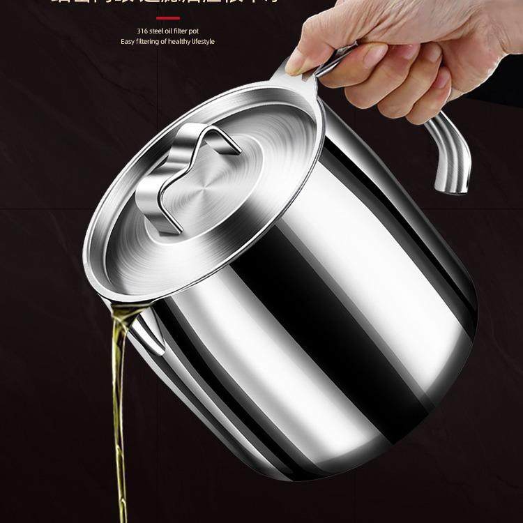 铿锵德国油壶316不锈钢猪油罐储油滤油壶带盖网厨房过滤油渣神器,3C数码配件,USB灯,淘宝优惠券,粉丝福利购,淘宝优惠卷