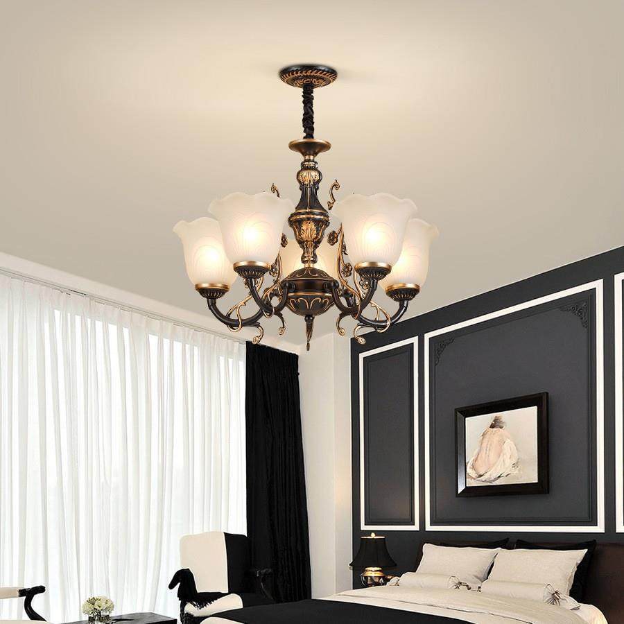 客厅吊灯复古创意奢华大气北欧美式轻奢简约田园灯具卧室餐厅吊灯