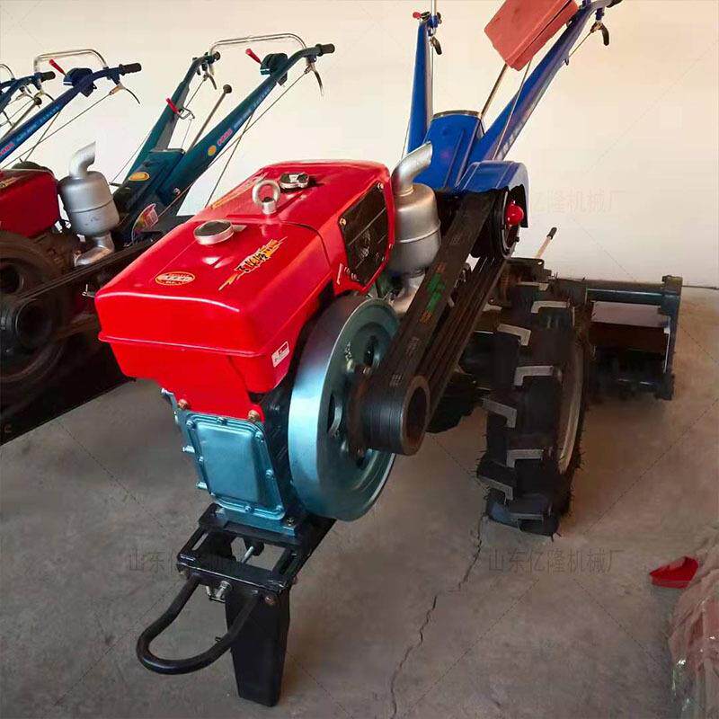 电启能手扶拖拉机四驱柴油农用微耕机柑橘果园旋耕起垄机