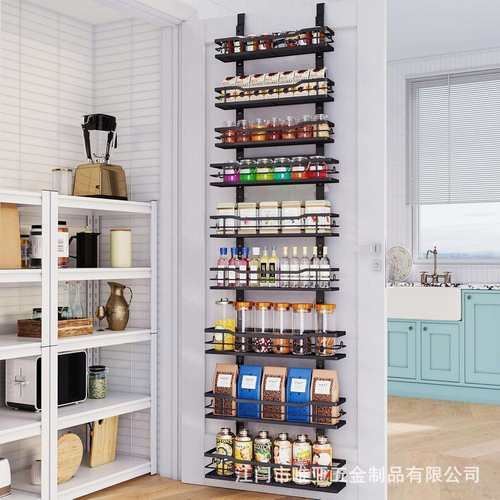 门后挂篮铁线厨房置物架家用多层免打孔设计卧室浴室杂物筐收纳