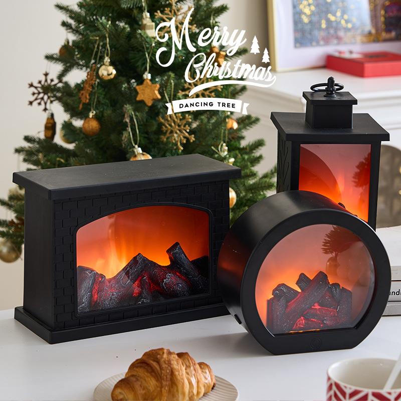 圣诞节装饰品门店铺橱窗场景布置摆件桌面主题小夜灯氛围装扮布景