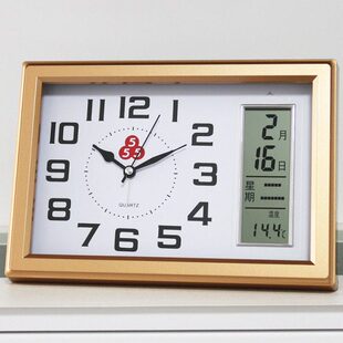 三五牌时钟摆台式钟表摆放式客厅摆件静音简约台钟桌面客厅座钟