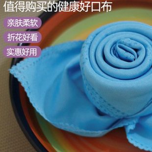 10条折花口布酒店用西餐厅餐布饭店高档加厚擦杯餐巾布纯色西餐巾