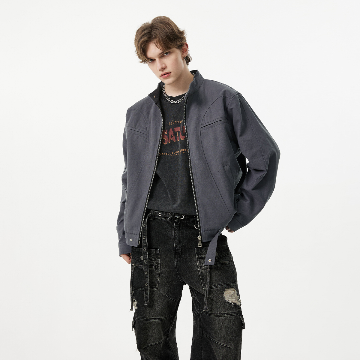 LA春秋季复古工装短款外套