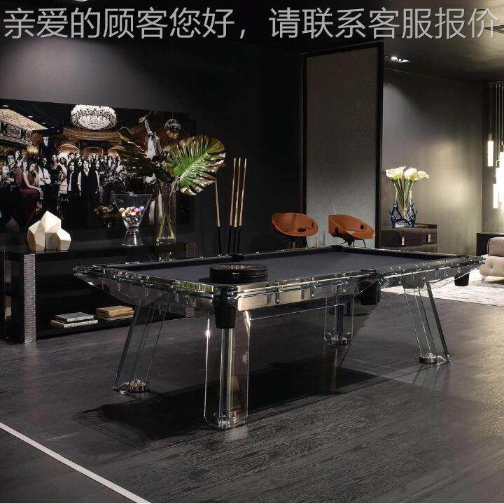 星盛台球桌制造家庭玻款台球桌美式寸球璃台全尺钢79450化玻璃水