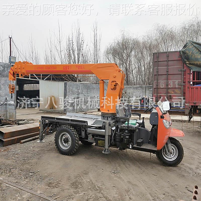 线吊路杆起重机三轮自MBK备电自制小吊车三轮车随车杆吊智灯能