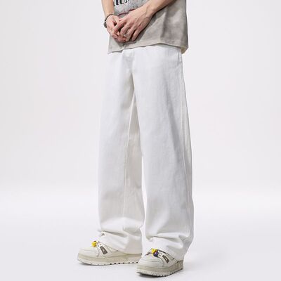 NO48美式高街潮牌宽松直筒牛仔裤