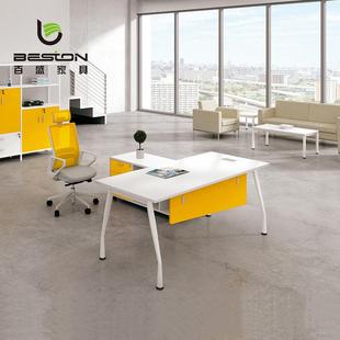 现代简约办公桌椅组合办公室经理主管桌单人位职员电脑桌带储物柜