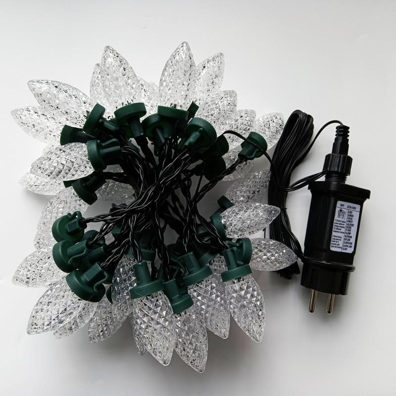 圣诞节日花园室内外布置装饰彩灯串灯跨境RGB6码七彩同步LED灯串