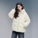 19055 双面穿羽绒服花苞领90鹅松宽松百搭保暖外套YS 大潘专享
