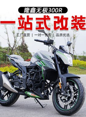 隆鑫LX300R改装保险杠一字杠后货架后挡泥板排气护板油门离合线