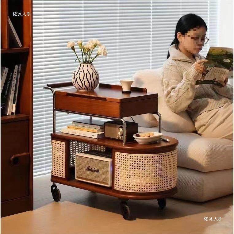 北欧实木茶几小户型简约小推车升降客厅家用沙发移动日式藤编圆形,五金/工具,其他电线电缆,淘宝优惠券,粉丝福利购,淘宝优惠卷