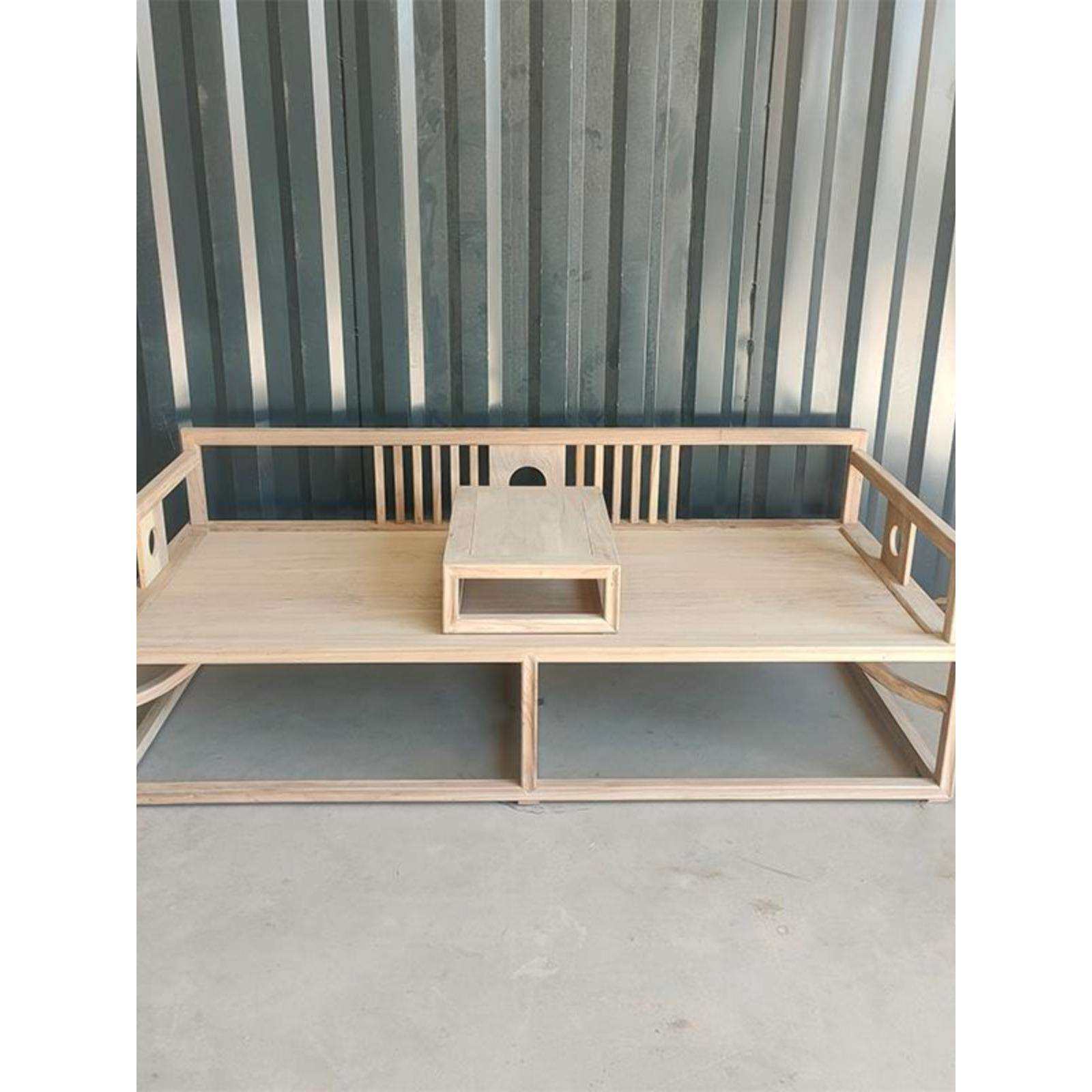 罗汉床新中式白胚沙发榻实木简约禅意家具现代老榆木贵妃榻推拉床,3C数码配件,USB灯,淘宝优惠券,粉丝福利购,淘宝优惠卷