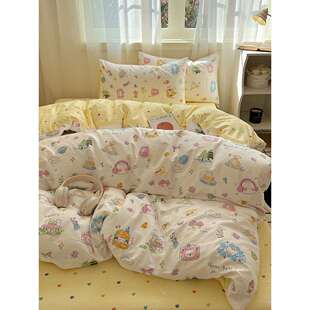 床上四件套纯棉1一米五5二2八8儿童x女孩男孩3床单被套三件套