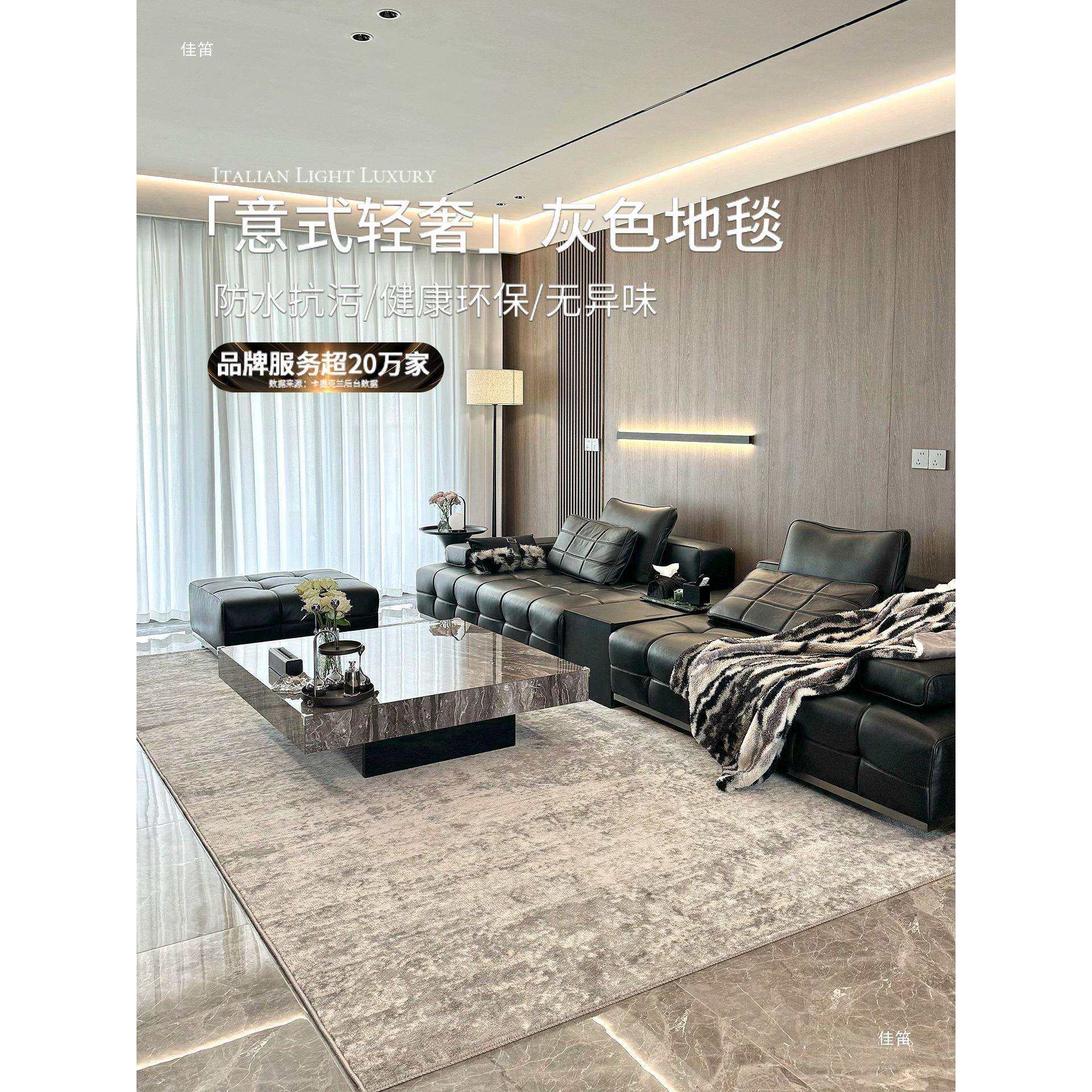 意式轻奢风客厅地毯沙发茶几地垫现代简约感家用卧室新款,3C数码配件,USB灯,淘宝优惠券,粉丝福利购,淘宝优惠卷