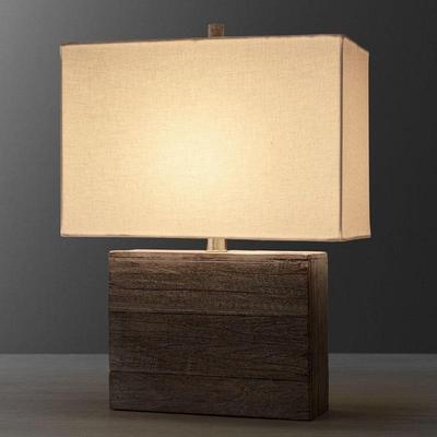 实木书房简约卧室复古乡村台灯桌灯床头灯创意美式台灯儿童房