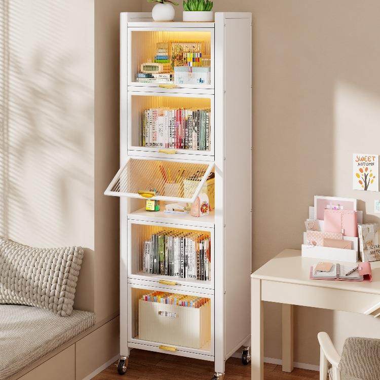 家用书架一体靠墙可移动儿童绘本书柜落地储物柜卧室收纳柜置物架,3C数码配件,USB灯,淘宝优惠券,粉丝福利购,淘宝优惠卷