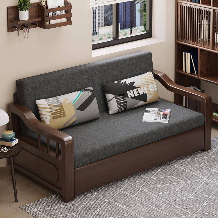 客厅多功能折叠实木沙发床两用单人沙发床小户型可折叠2025新款