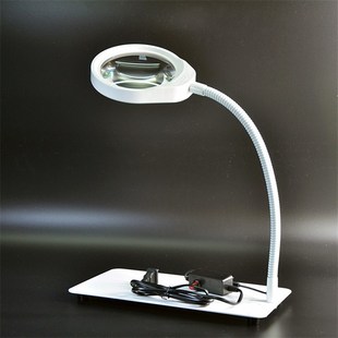 德国PDOK台式 放大镜带LED灯工作台032C带支架维修用阅读检测新款