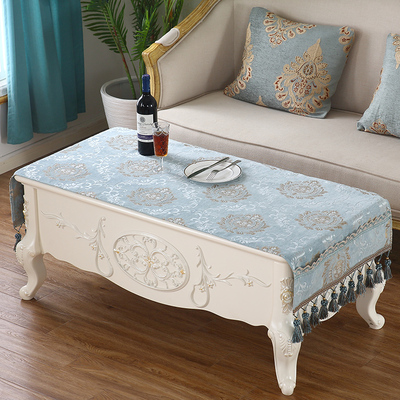 欧式茶几布棉麻桌布时尚长方形台布铺茶几的桌布红实木茶几桌布