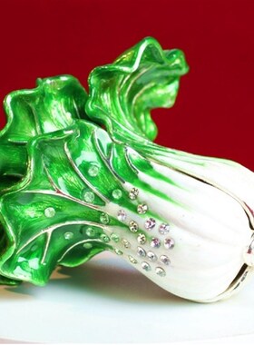 珐琅彩工艺品百财白菜摆件创意家居橱窗如意装饰品会销礼品