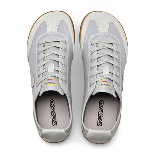 售249$美国外贸牛反绒拼接帆布圆头4E宽楦低帮情侣四季 休闲运动鞋