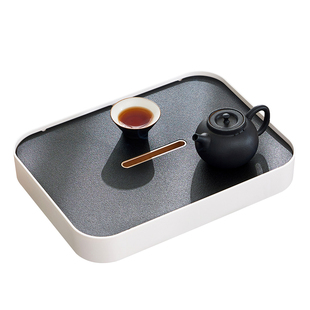 茶盘家用小型轻奢简约办公室茶具杯简易干泡台储水式 日式 沥水托盘